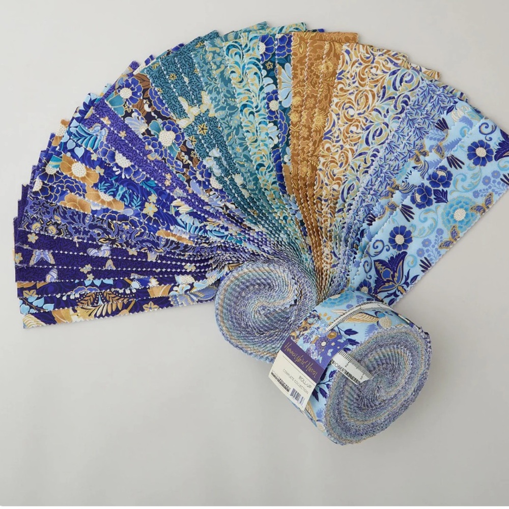 Hummingbird Haven cotton jelly roll 2 1/2” strips Robert Kaufman Fabrics
